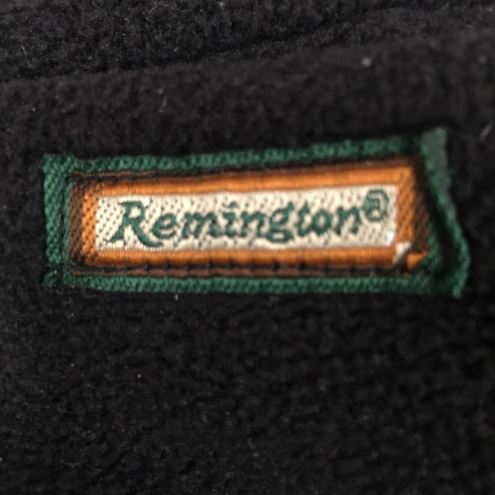 Remington Mens Fleece Jacket Full Zip Black Soot Large 12195BK Outdoor Hunting